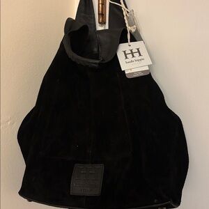 Haute Hippie , black Suede Hobo Bag, brand new